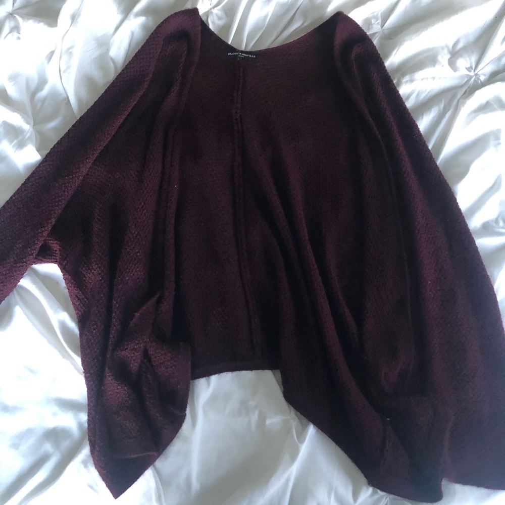 Burgundy Brandy Knit Cardigan